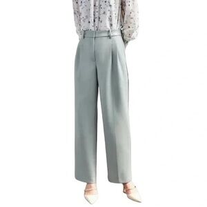 Light green leather effortless pant, Aritzia